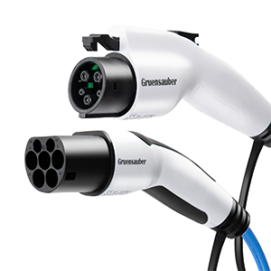 남성에서 여성 EV 충전용 케이블 타입 2 코일 된 SAE J1772 타입 1 1 / 3 단계 3.6KW - 22KW 3