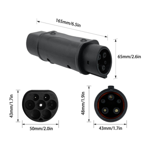 타입 2에서 타입 1 EV 충전자 어댑터 ICE 62196 J1772 충전 어댑터 16A/32A 230V 자동차 충전자 변환기 전기 4